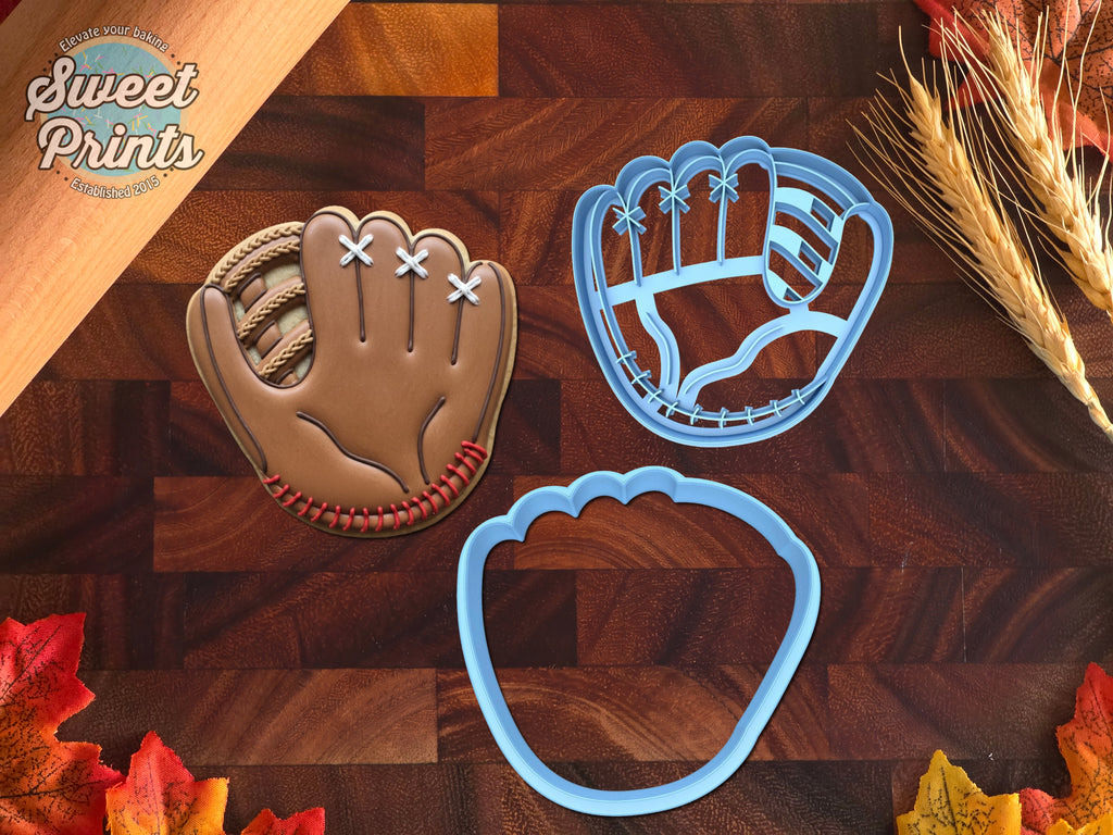 Set of 2 Baseball Glove Cookie Cutters/Dishwasher Safe