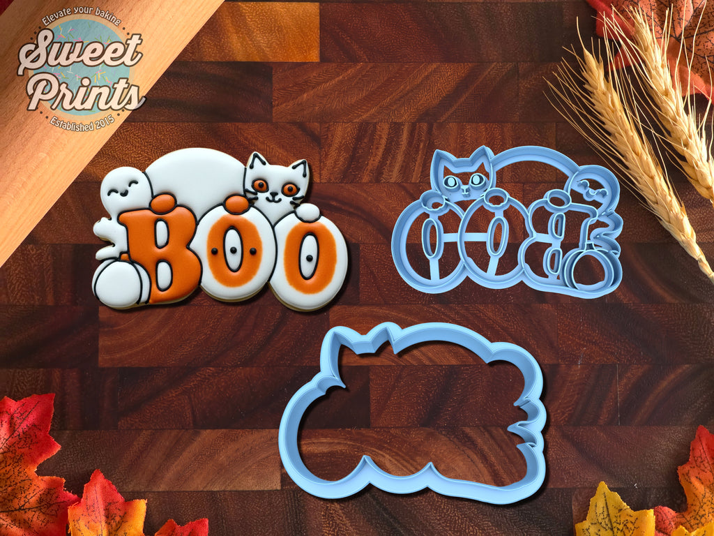 Set of 2 Cute Boo Cookie Cutters/Dishwasher Safe