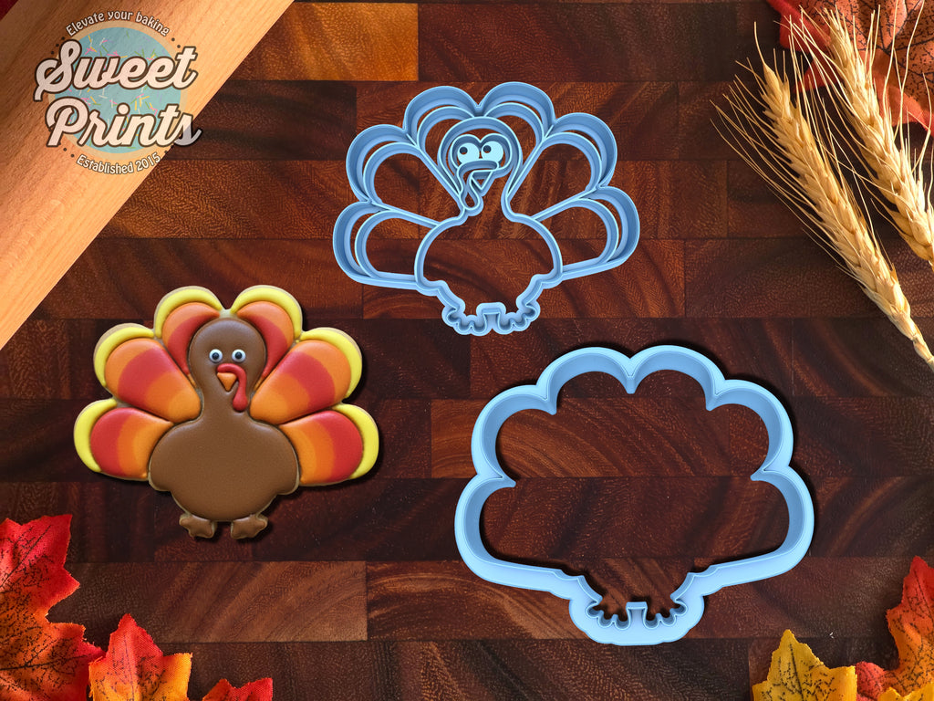 Set of 2 Turkey Cookie Cutters/Dishwasher Safe