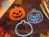 Set of 2 Jack-O-Lantern Cookie Cutters/Creates a Cut-Through/Dishwasher Safe