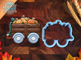 Pumpkin Wagon Cookie Cutter with Heart Handle, PLA