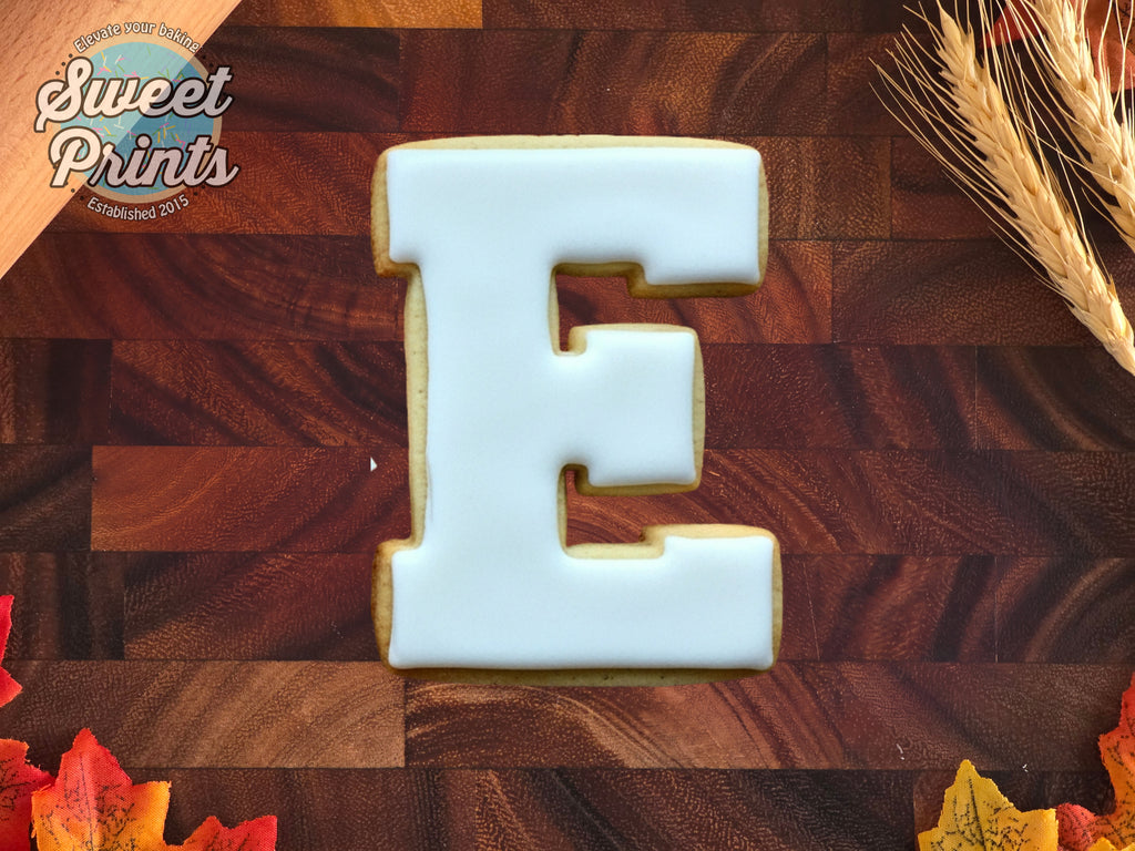 Varsity Letter E Cookie Cutter/Dishwasher Safe