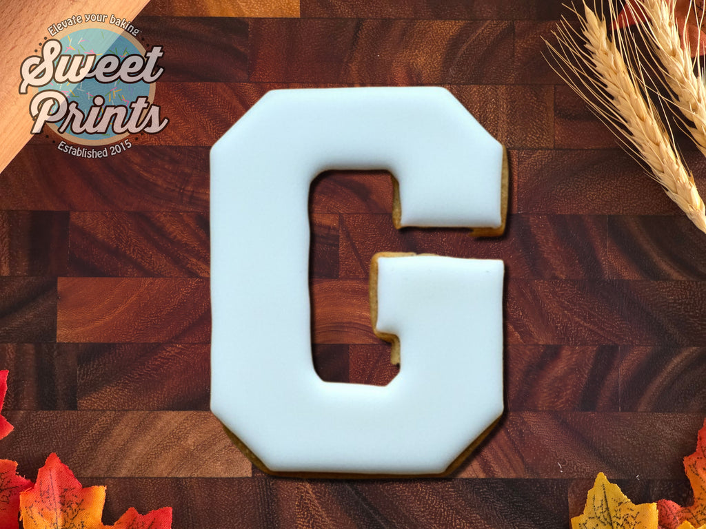 Varsity Letter G Cookie Cutter/Dishwasher Safe