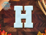 Varsity Letter H Cookie Cutter/Dishwasher Safe
