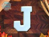 Varsity Letter J Cookie Cutter/Dishwasher Safe