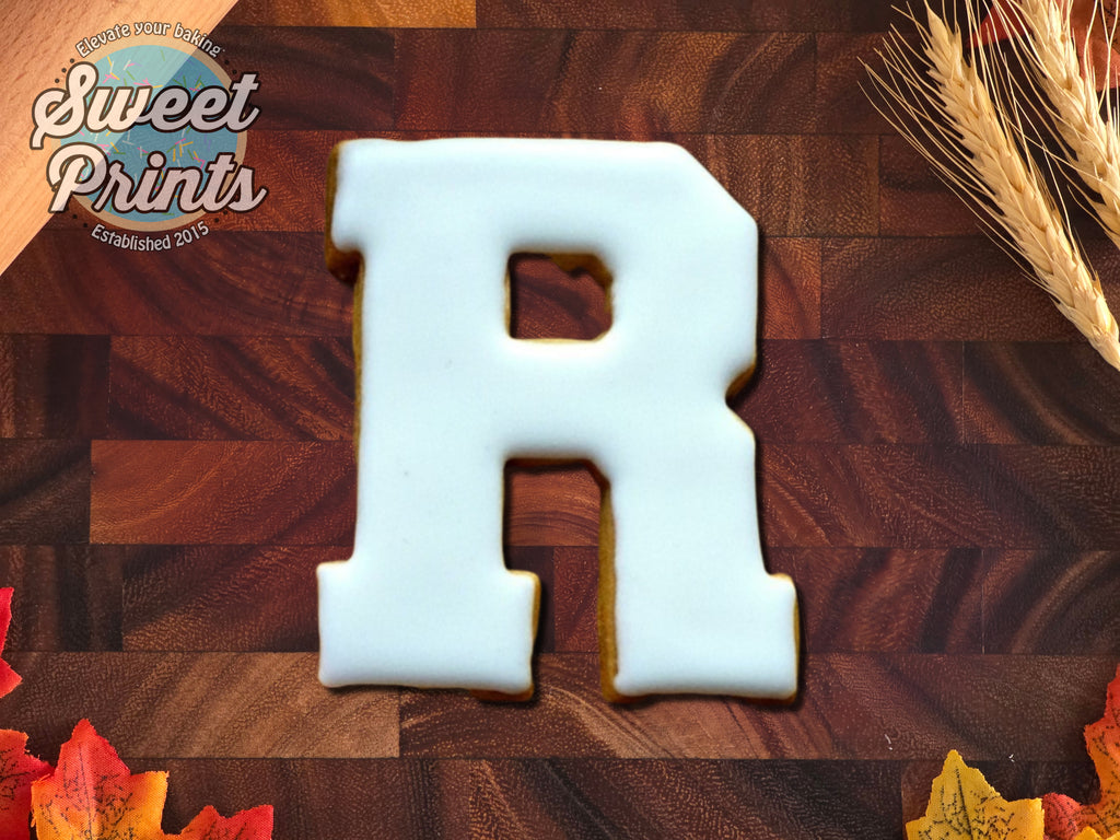 Varsity Letter R Cookie Cutter/Dishwasher Safe