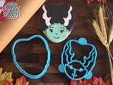 Cute Bride of Frankenstein Cookie Cutter and Press/Dishwasher Safe