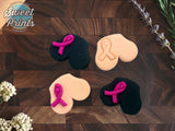 Set 2 Polymer Clay Breast and Awareness Ribbon Cutters/Dishwasher Safe