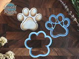 Set of 2 Paw Print Cookie Cutters/Dishwasher Safe
