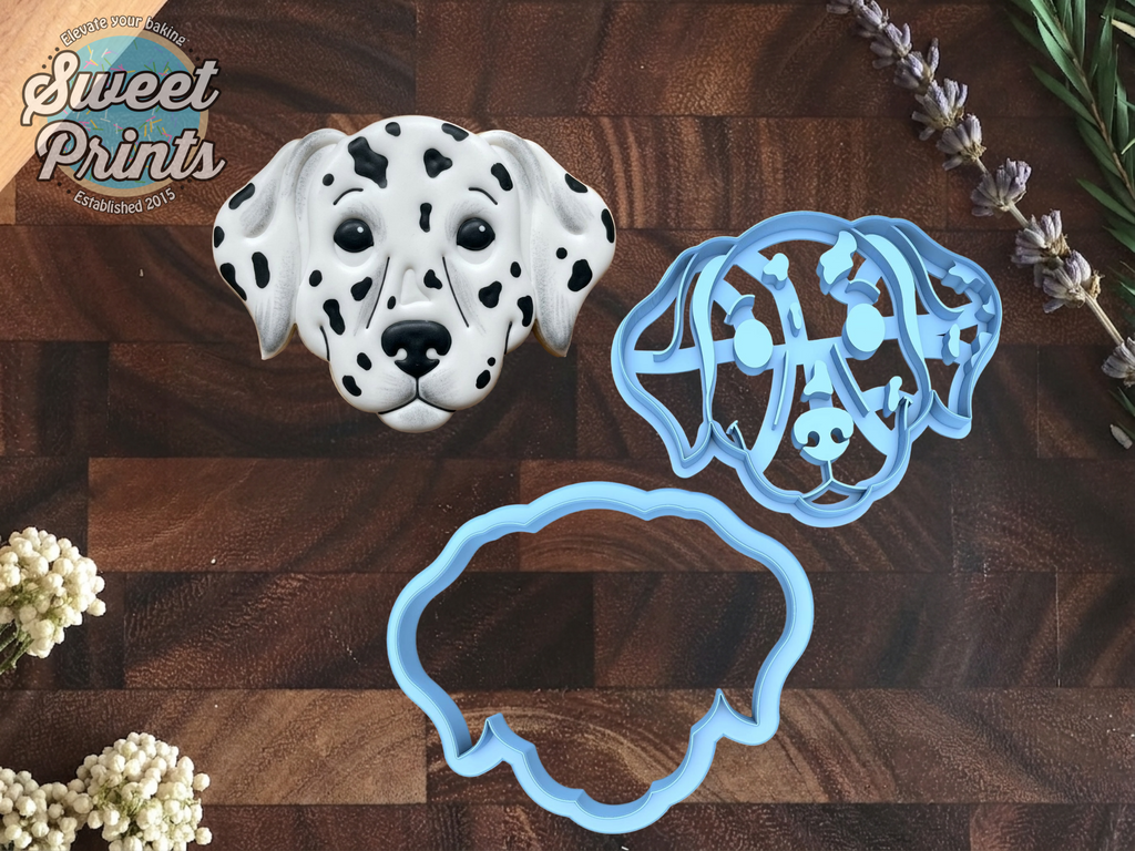 Set of 2 Dalmatian Dog Cookie Cutters, Dishwasher Safe