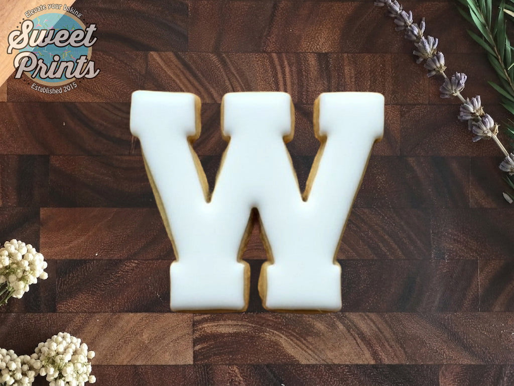 Varsity Letter W Cookie Cutter/Dishwasher Safe
