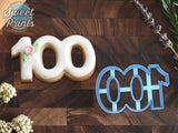 Number 100 Cookie Cutter/Dishwasher Safe