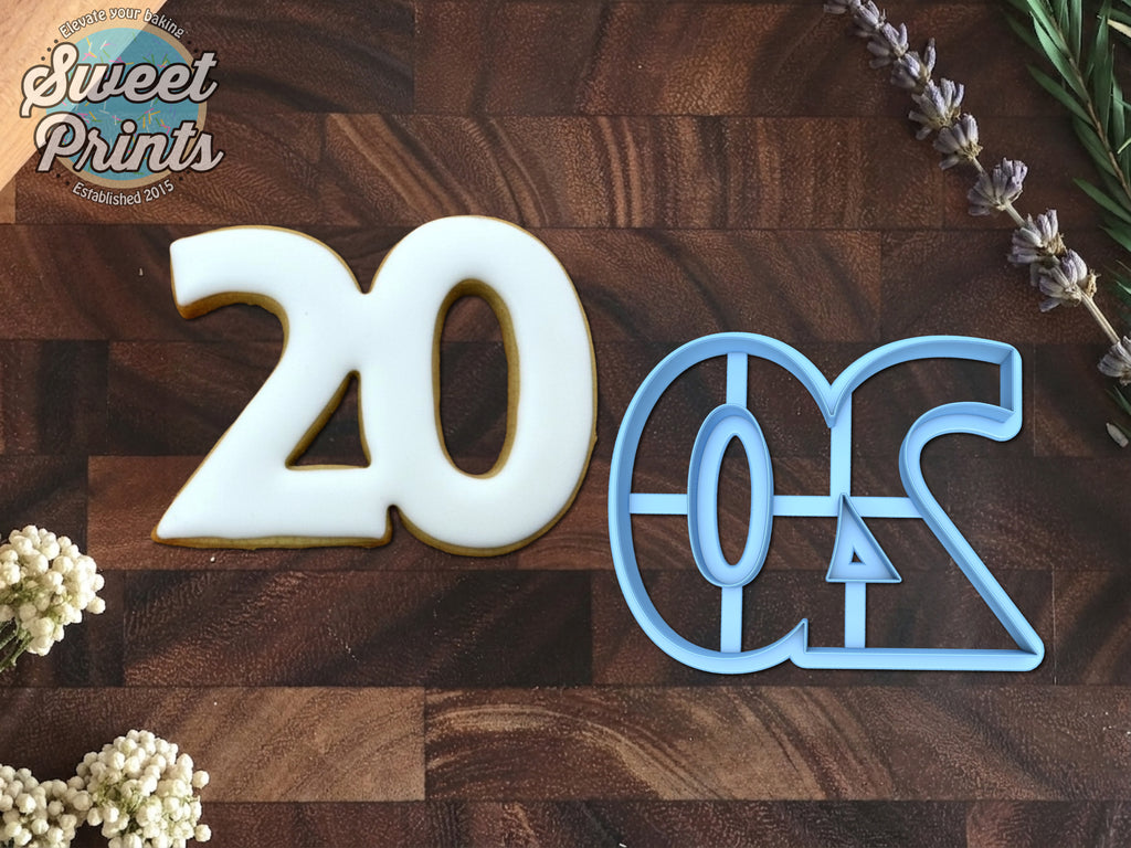Number 20 Cookie Cutter/Dishwasher Safe