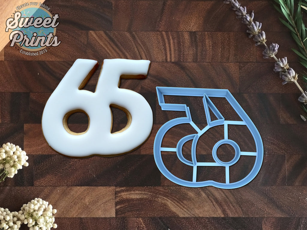 Number 65 Cookie Cutter/Dishwasher Safe