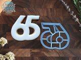 Number 65 Cookie Cutter/Dishwasher Safe