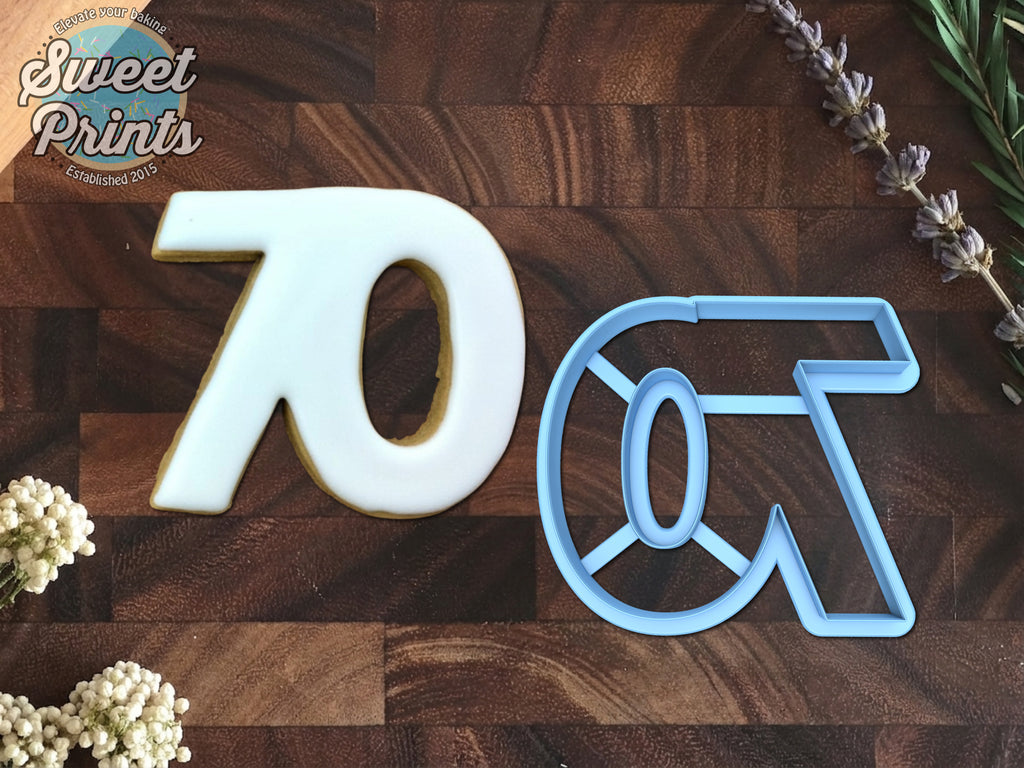 Number 70 Cookie Cutter/Dishwasher Safe