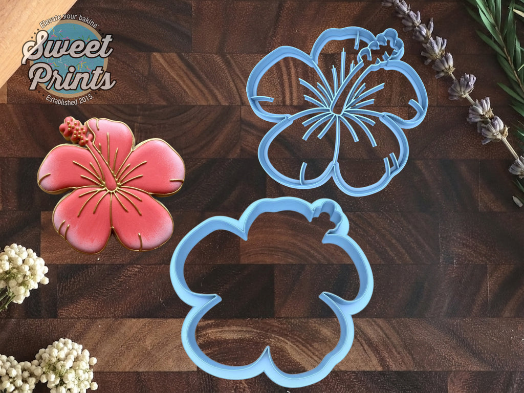 Set of 2 Hibiscus Cookie Cutters/Dishwasher Safe