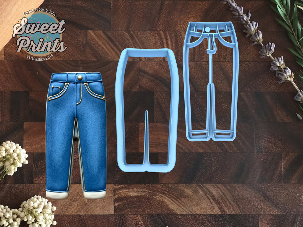 Set of 2 Jeans Cookie Cutters/Dishwasher Safe