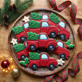 Set of 2 Pickup Truck with Tree Cookie Cutters/Dishwasher Safe