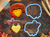 Set of 2 Mr. and Mrs. Turkey Cookie Cutters, Dishwasher Safe