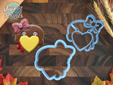 Set of 2 Mrs. Turkey Cookie Cutters, Dishwasher Safe
