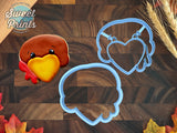 Set of 2 Mr. Turkey Cookie Cutters, Dishwasher Safe