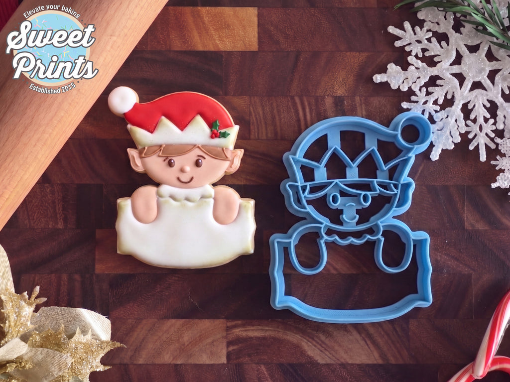 Elf Plaque Cookie Cutter/Dishwasher Safe