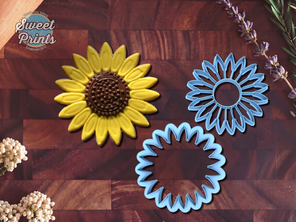 Set of 2 Sunflower Cookie Cutters/Dishwasher Safe