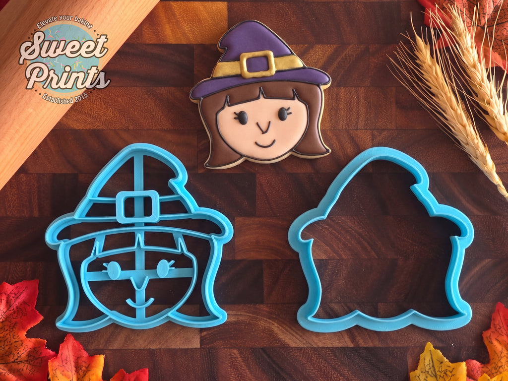 Set of 2 Witch Cookie Cutters/Dishwasher Safe