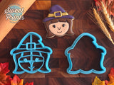 Set of 2 Witch Cookie Cutters/Dishwasher Safe