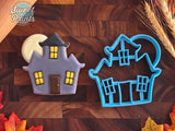 Haunted House with Moon Cookie Cutter/Dishwasher Safe