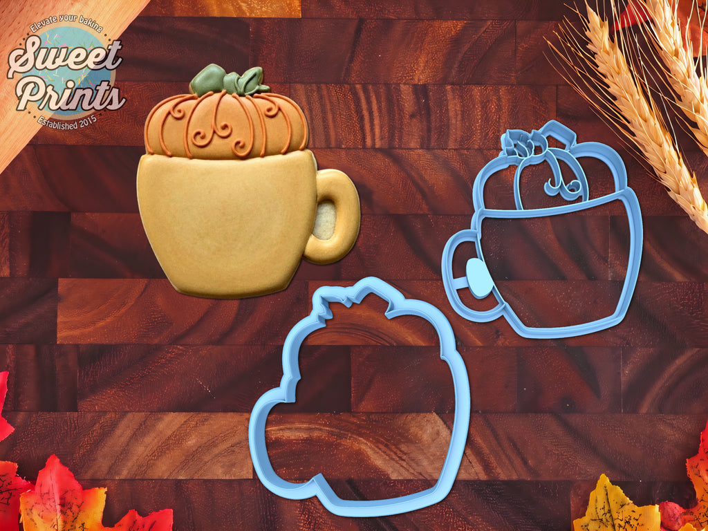 Set of 2 Pumpkin Mug Cookie Cutters/Dishwasher Safe