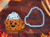 Jack-O-Lantern Pumpkin Latte Mug Cookie Cutter/Dishwasher Safe