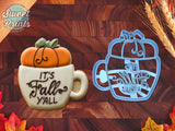 It's Fall Y'all Pumpkin Mug Cookie Cutter/Dishwasher Safe