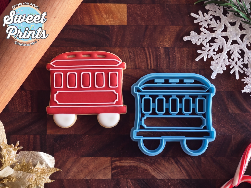 Train/Locomotive/Passenger Car/Trolley Christmas Cookie Cutter/Dishwasher Safe