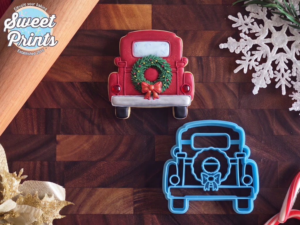 Christmas Pickup Truck with Tailgate Cookie Cutter/Dishwasher Safe