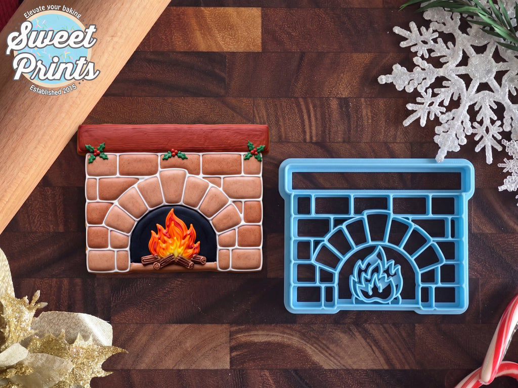 Fireplace with Fire Cookie Cutter/Dishwasher Safe