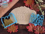 Boo Ghosts Cookie Cutter and Press/Dishwasher Safe
