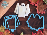 Flying Ghost Cookie Cutter with Press/Dishwasher Safe