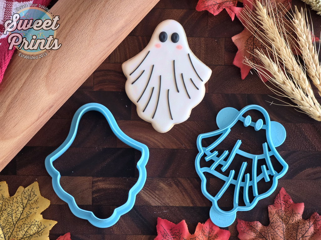Ghost Wavy Cookie Cutter & Press/Dishwasher Safe