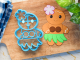 Tropical Gingerbread Girl Cookie Cutter/Dishwasher Safe/Christmas in July