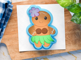 Tropical Gingerbread Girl Cookie Cutter/Dishwasher Safe/Christmas in July
