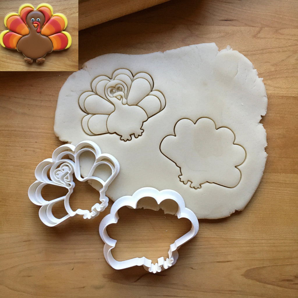 Set of 2 Turkey Cookie Cutters/Dishwasher Safe