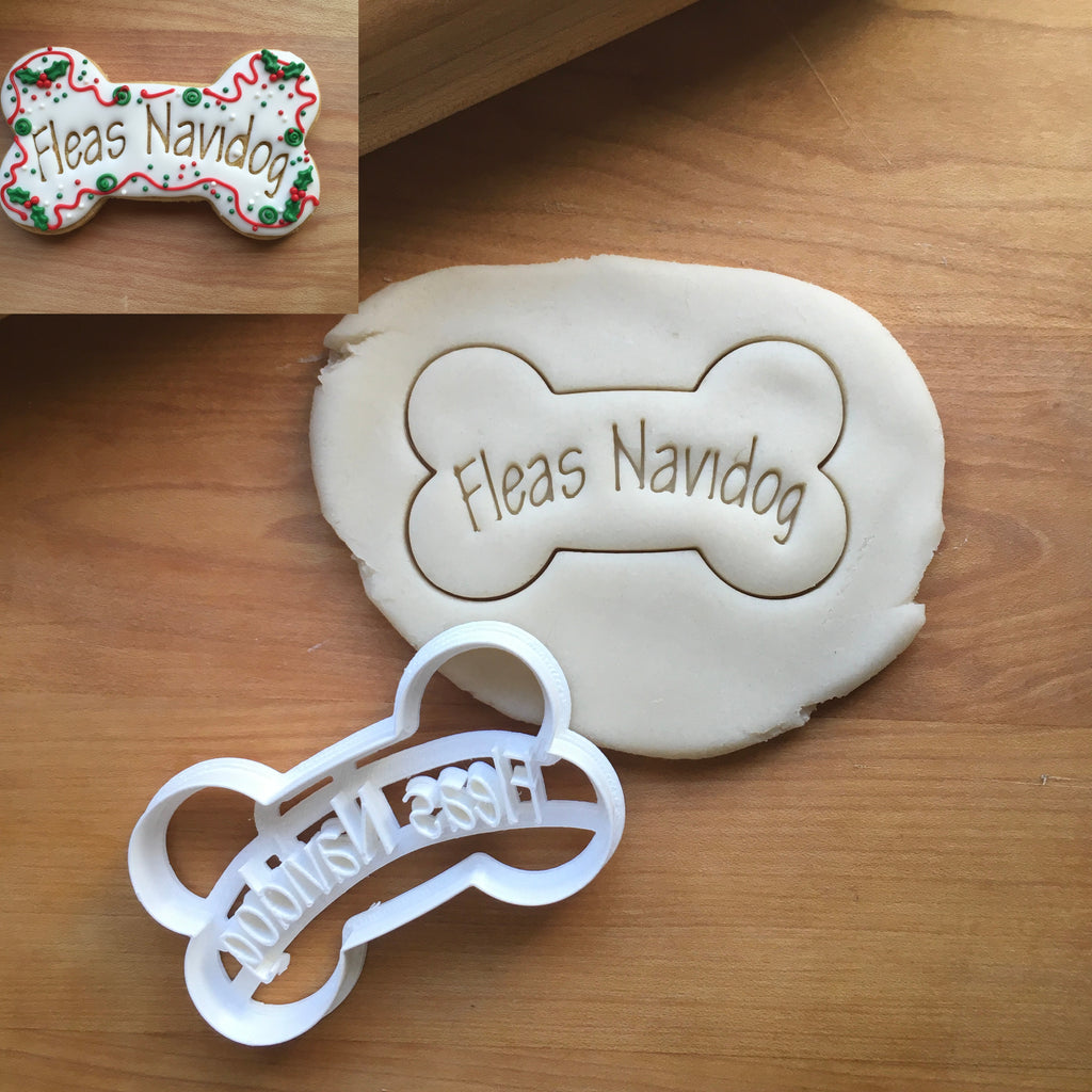 Fleas Navidog Dog Bone Cookie Cutter/Dishwasher Safe