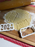 Set of Two 2024 Cookie Cutters Fun/Dishwasher Safe