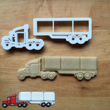 Set of 2 Semi Truck and Trailer Cookie Cutters/Dishwasher Safe