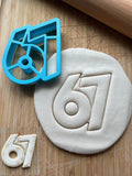 Number 67 Cookie Cutters/Dishwasher Safe