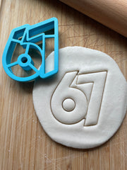 Number 67 Cookie Cutters/Dishwasher Safe