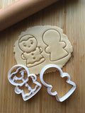 Set of 2 Cute Cute Gingerbread Girl Cookie Cutters/Dishwasher Safe