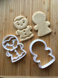 Set of 2 Cute Cute Gingerbread Girl Cookie Cutters/Dishwasher Safe